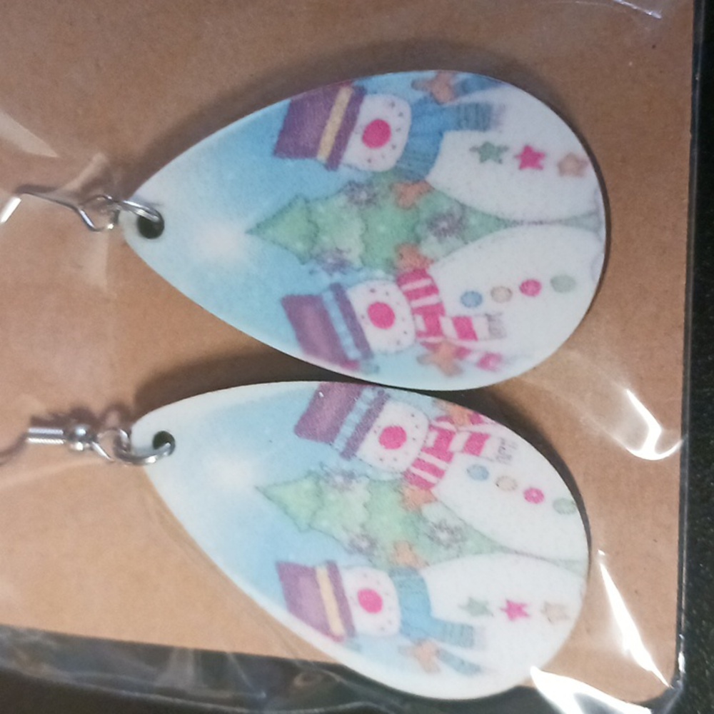 Snowman earrings